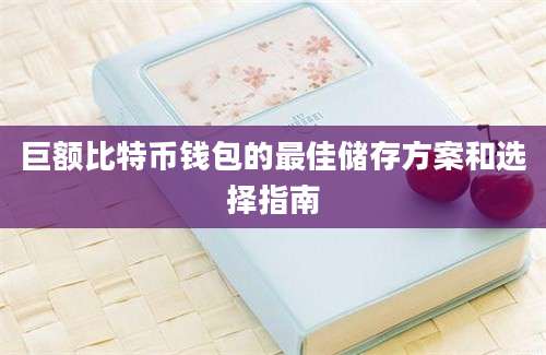 巨额比特币钱包的最佳储存方案和选择指南