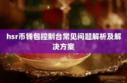 hsr币钱包控制台常见问题解析及解决方案