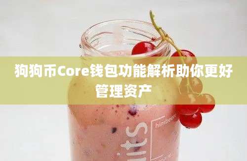 狗狗币Core钱包功能解析助你更好管理资产