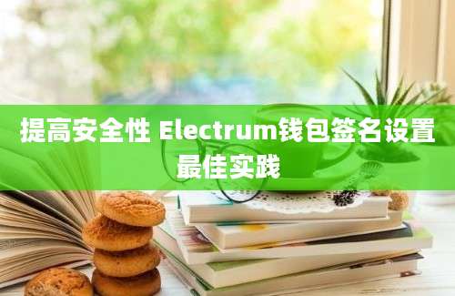 提高安全性 Electrum钱包签名设置最佳实践