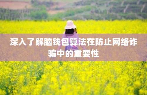 深入了解脑钱包算法在防止网络诈骗中的重要性