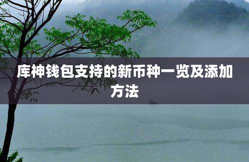 库神钱包支持的新币种一览及添加方法