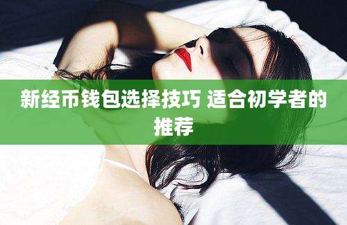 新经币钱包选择技巧 适合初学者的推荐