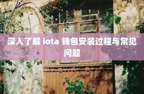 深入了解 iota 钱包安装过程与常见问题