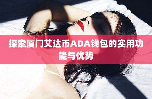 探索厦门艾达币ADA钱包的实用功能与优势