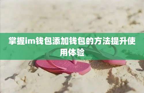 掌握im钱包添加钱包的方法提升使用体验